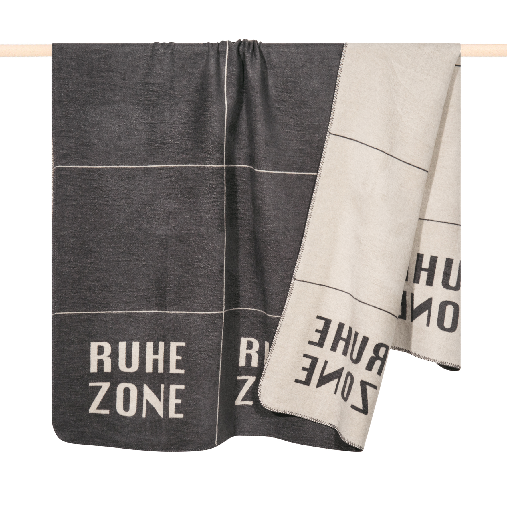 Decke 150x200 sand grau Letters Decke 150x200 sand grau Letters