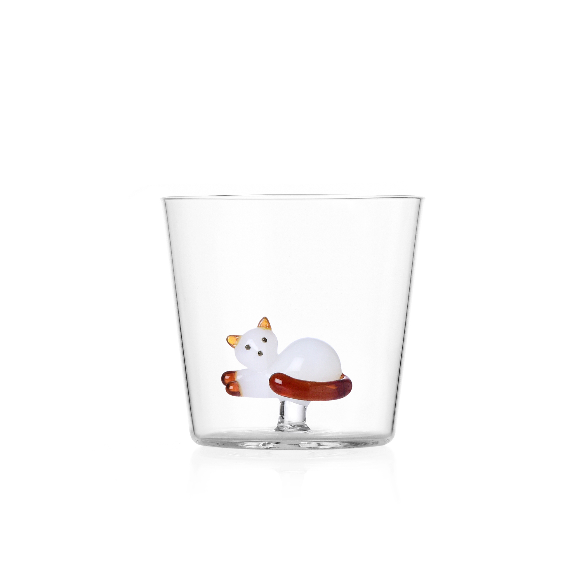 Glas Tabby Cat - Katze Rot