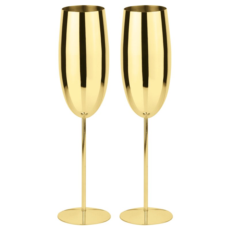 Champagnerglas gold 2er PADERNO BAR