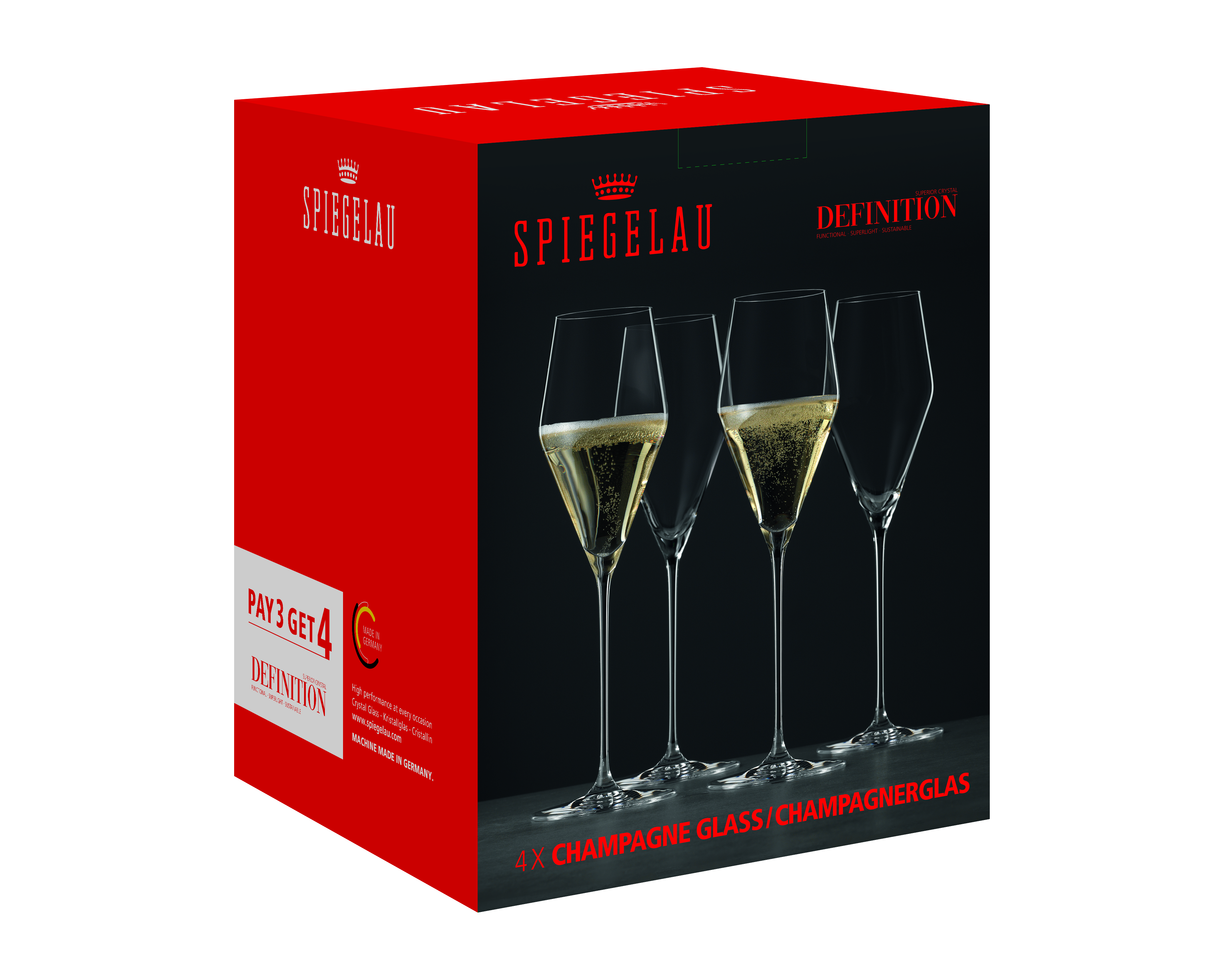 Champagnerglas Set 3+1 Definition 