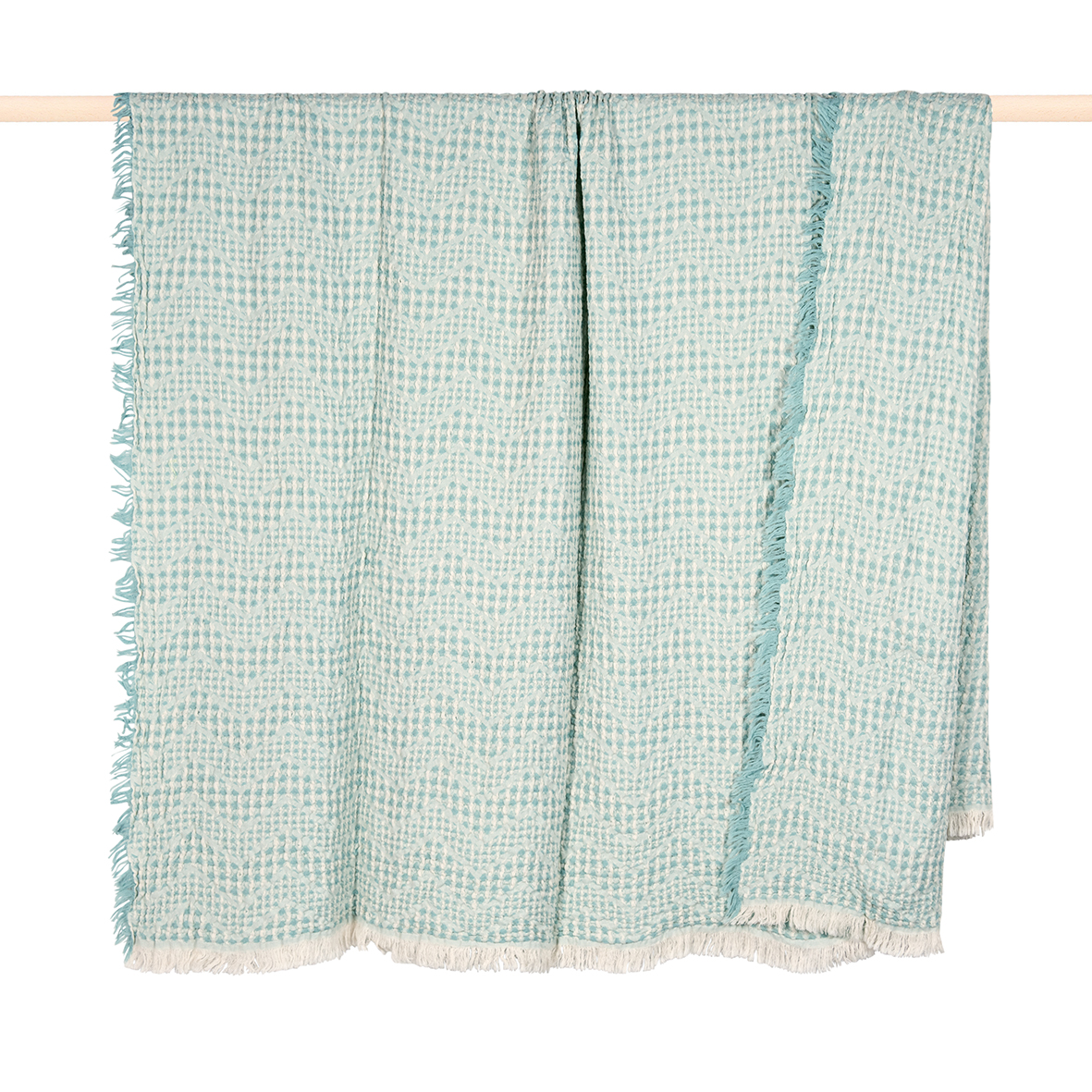 Decke Blau Waffle