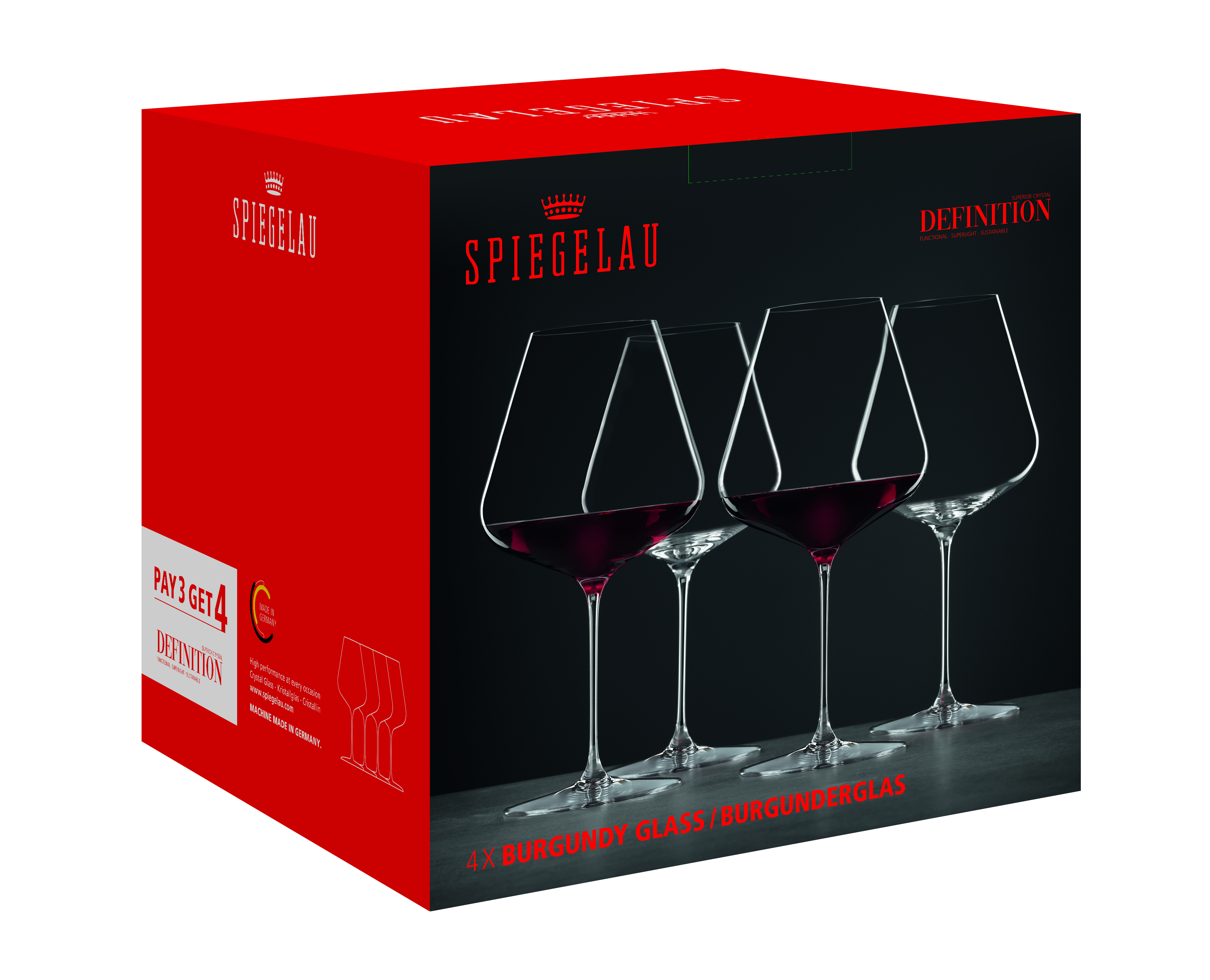 Burgunderglas Set 3+1 Definition
