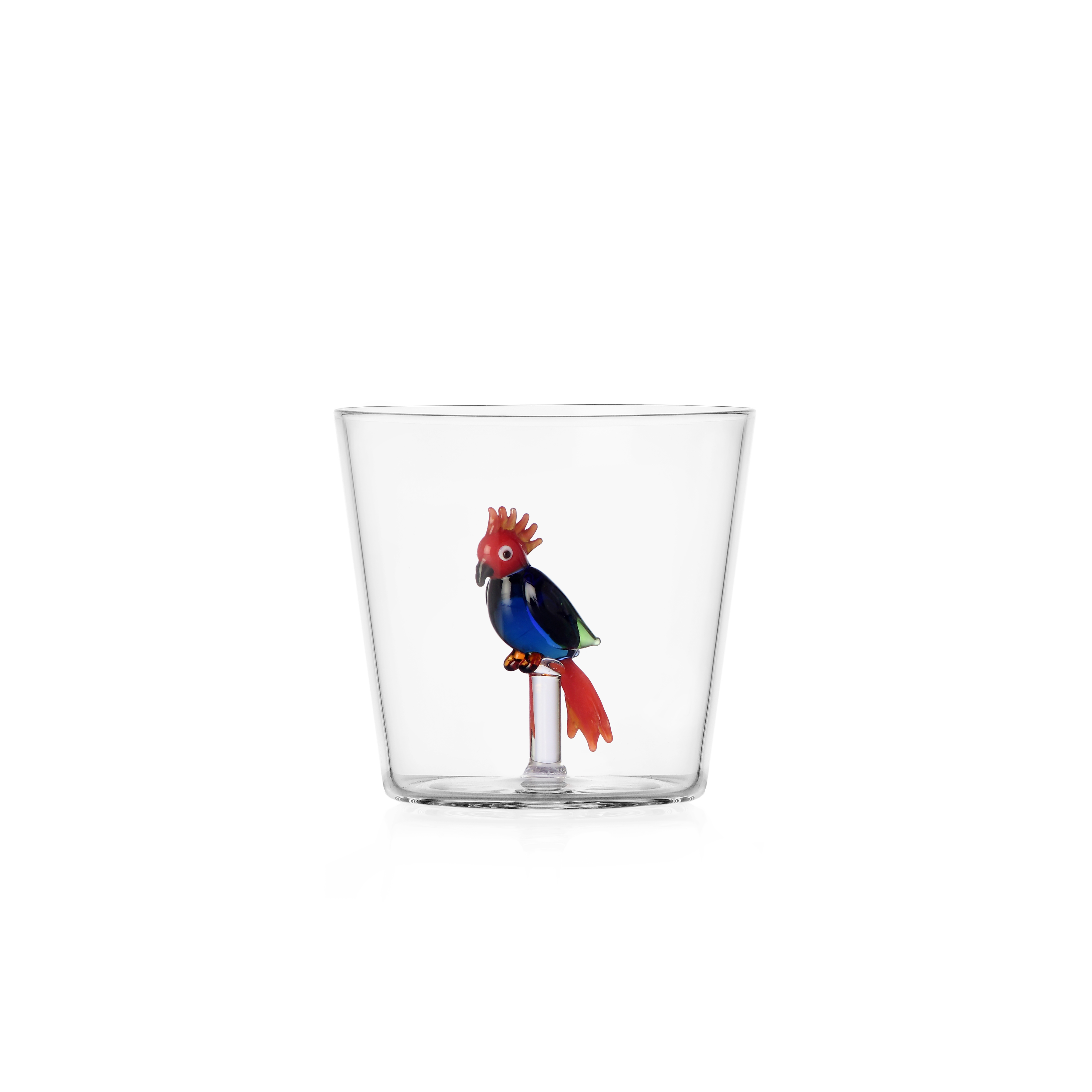 Glas mit Tierfigur