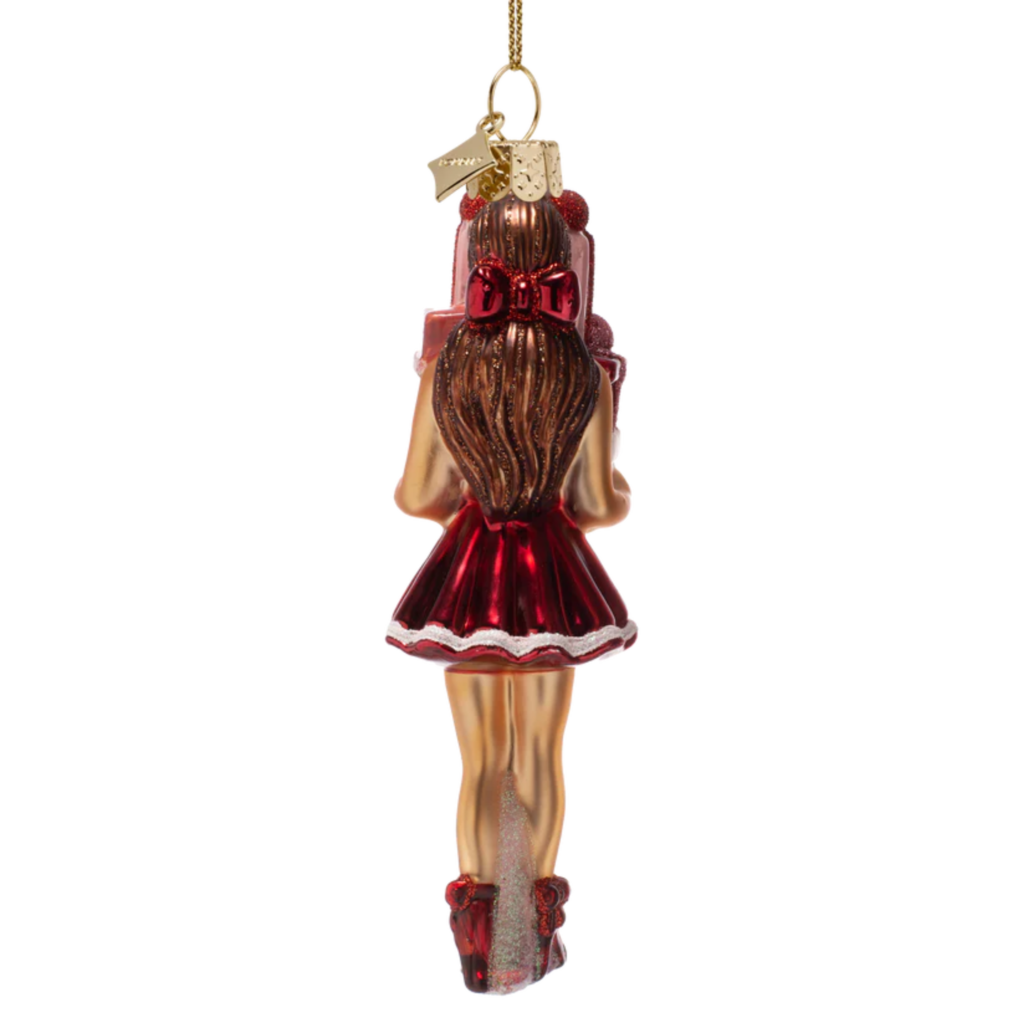 Ornament Mädchen mit Geschenk