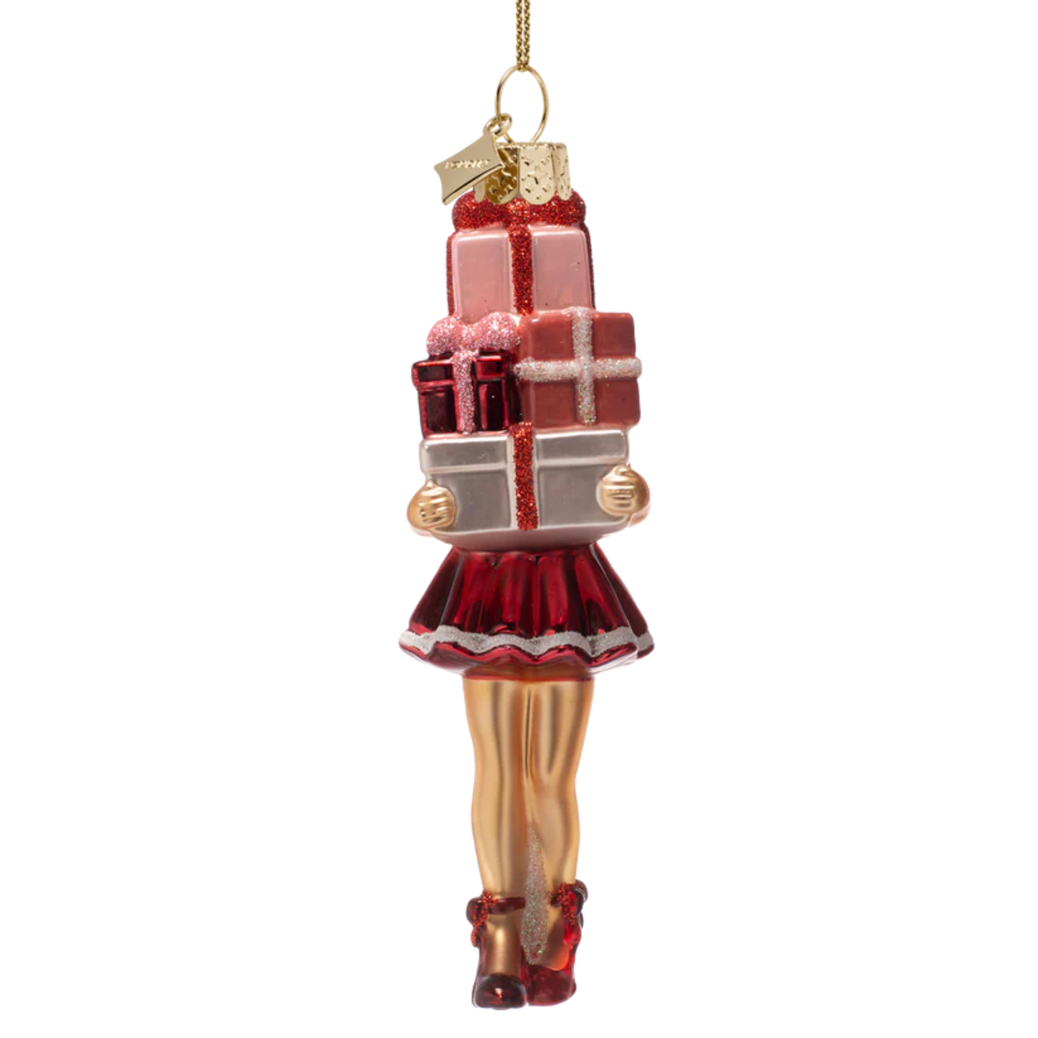 Ornament Mädchen mit Geschenk