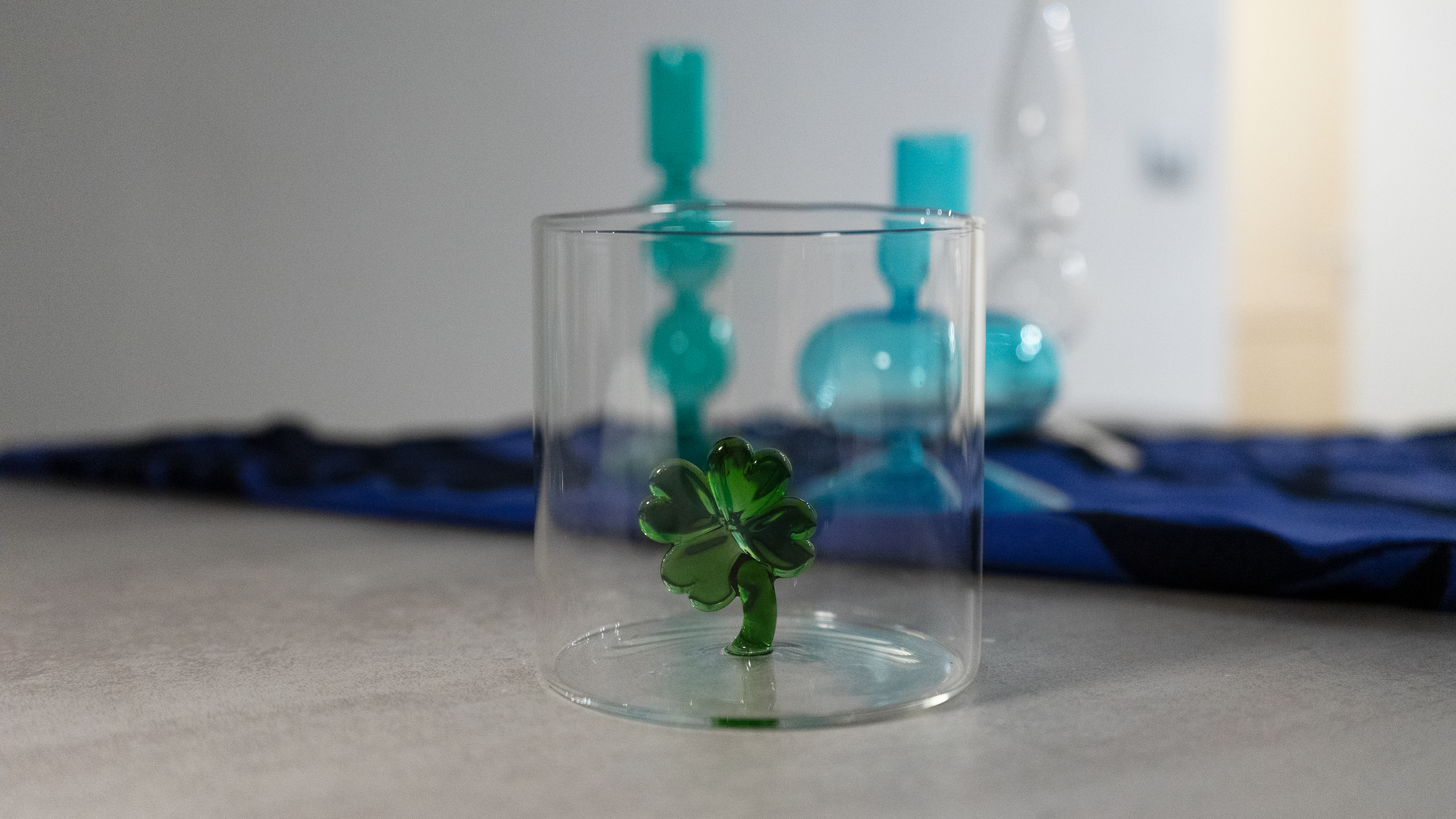 Glas Kleeblatt