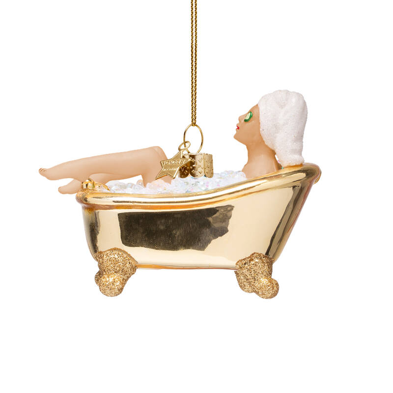 Ornament Badewanne gold