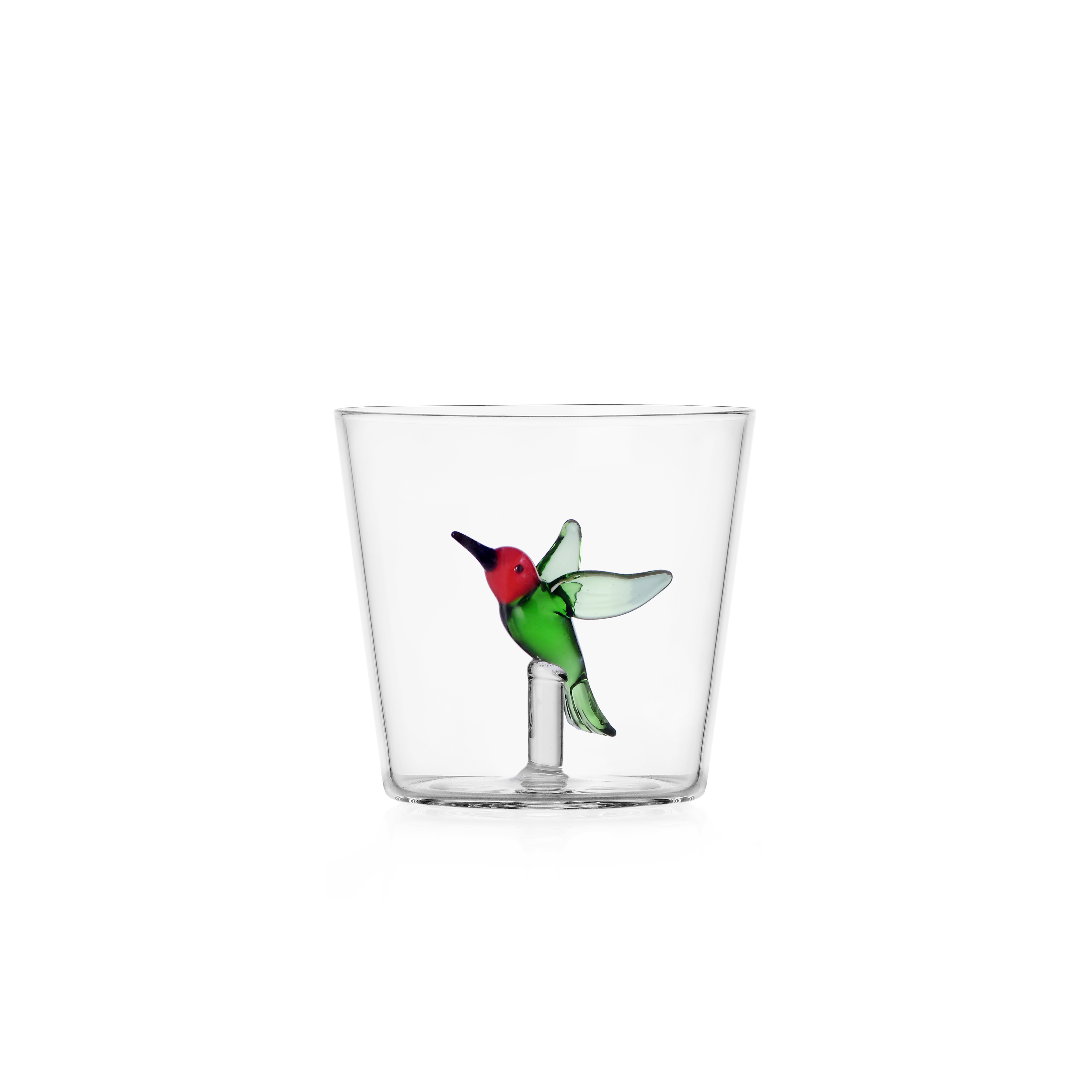 Glas mit Tierfigur