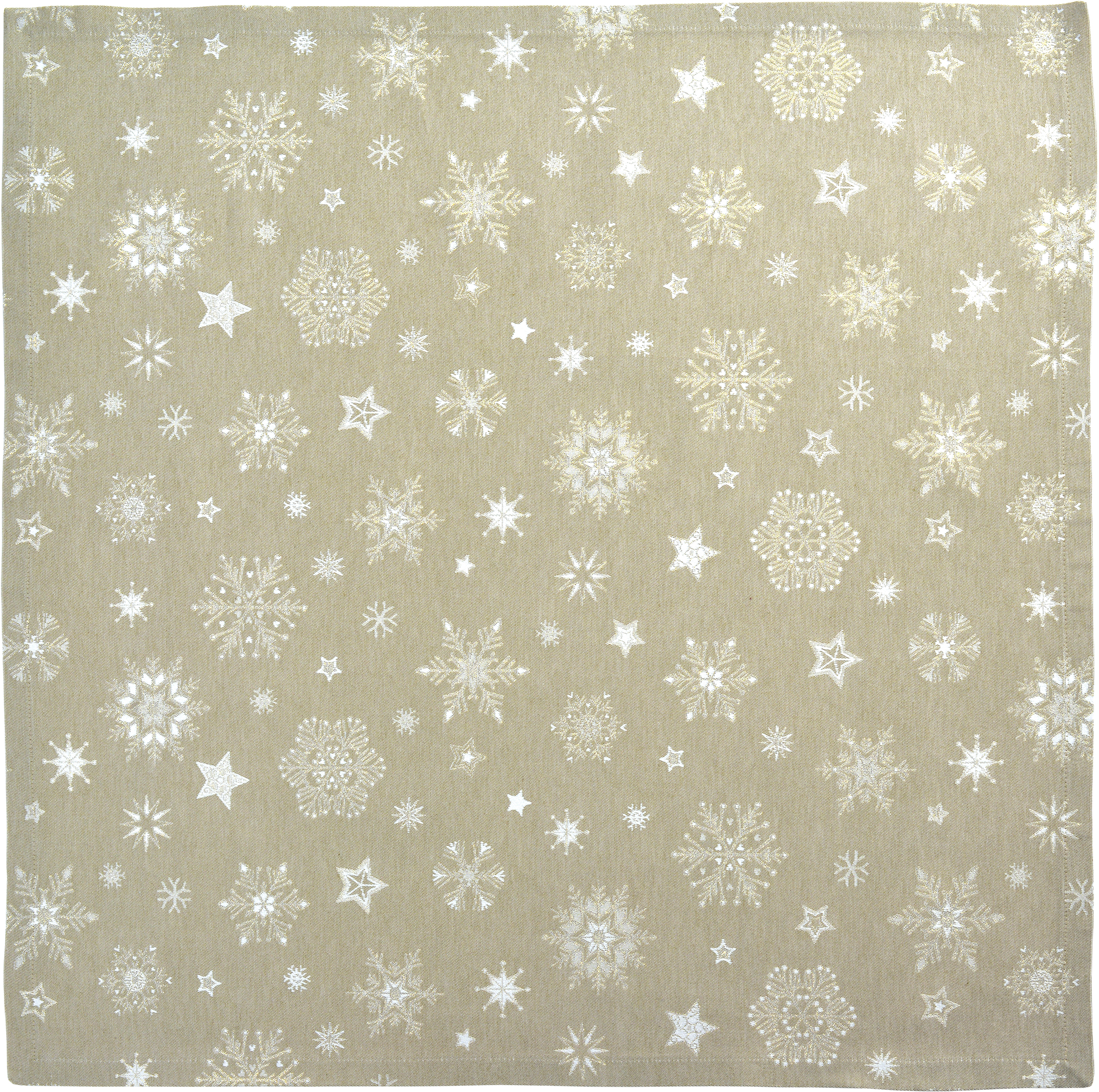 Mitteldecke 100x100 Taupe Cristallo Neve