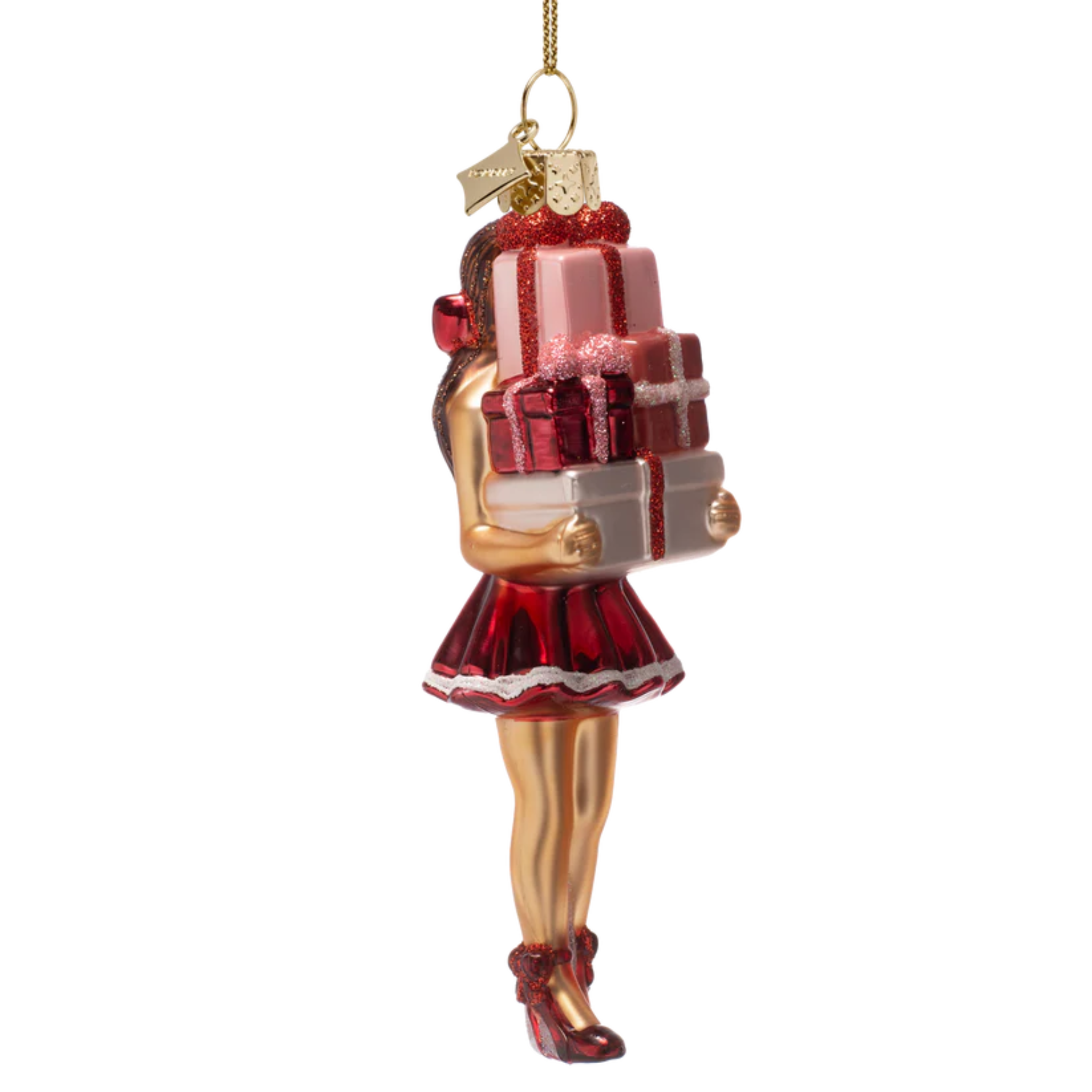 Ornament Mädchen mit Geschenk