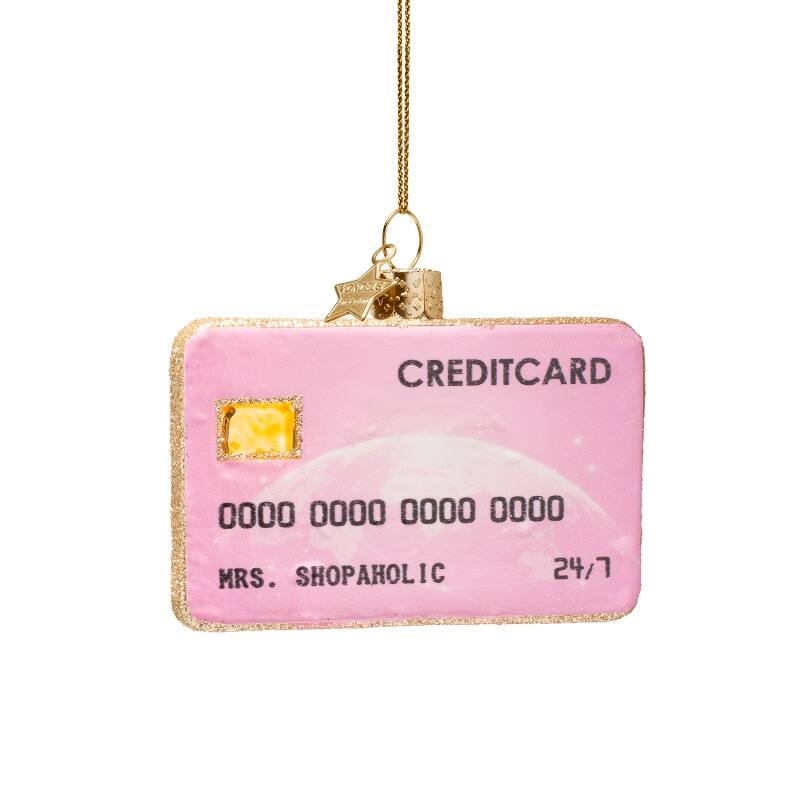 Ornament Kreditkarte pink