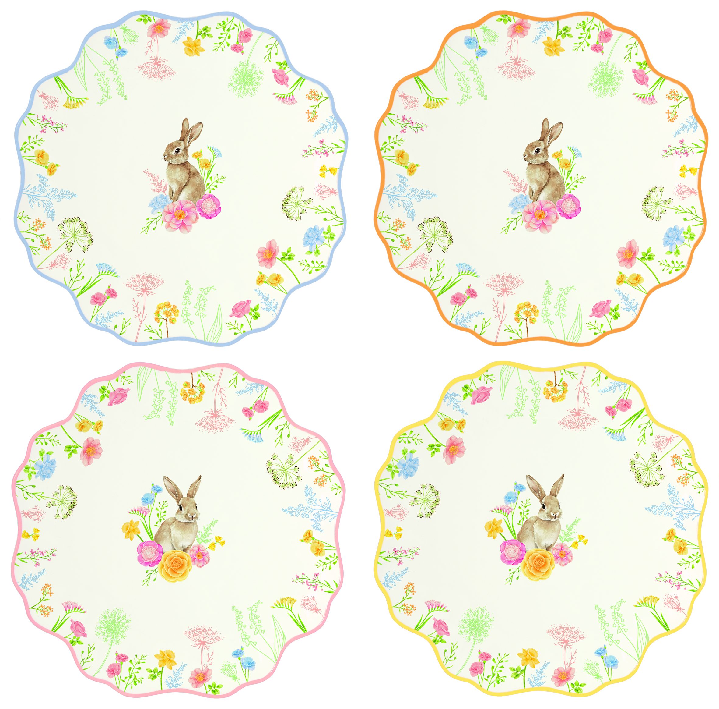 Teller flach 4-Stück - Tres Jolie