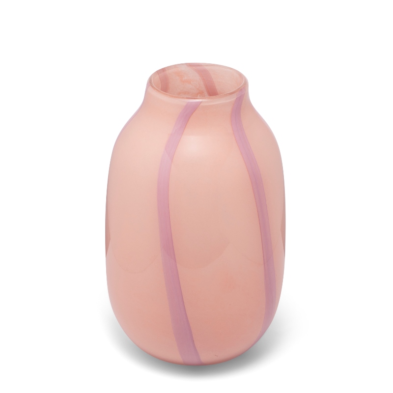 Vase mittel Streifen pink