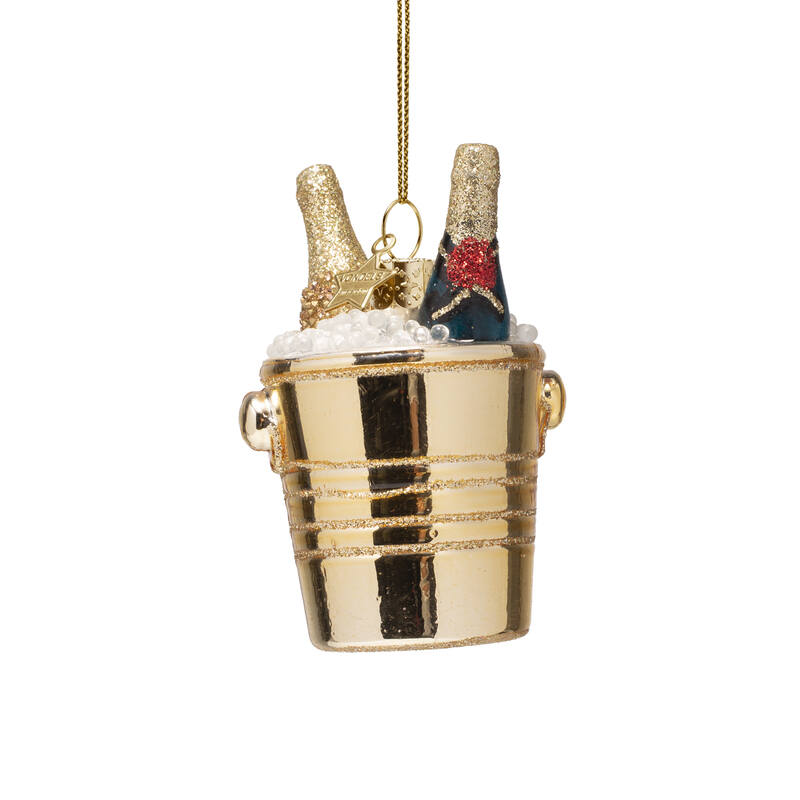 Ornament Champagner im Kühler