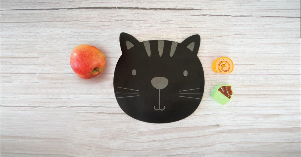 Kinderbrett Katze schwarz