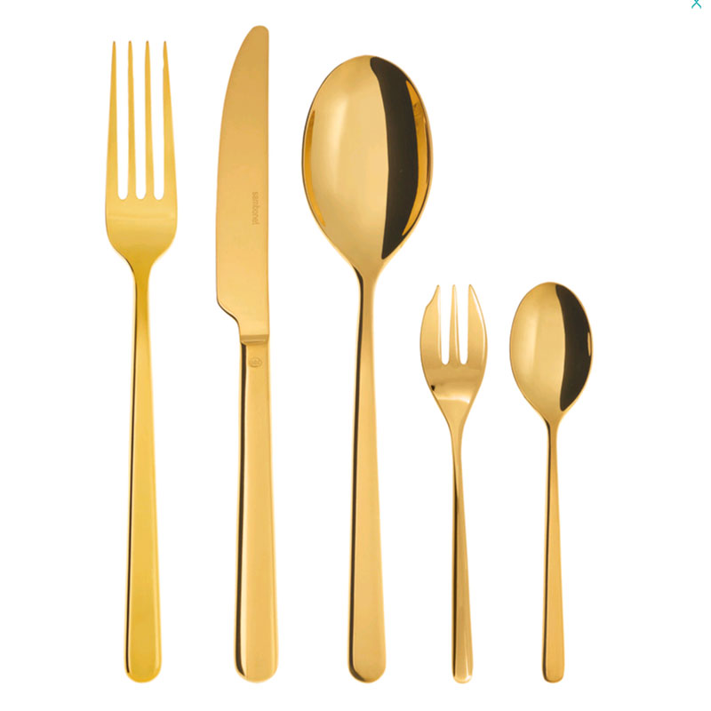 linear_gold Besteckgarnitur 30tlg. Linear Gold PVD