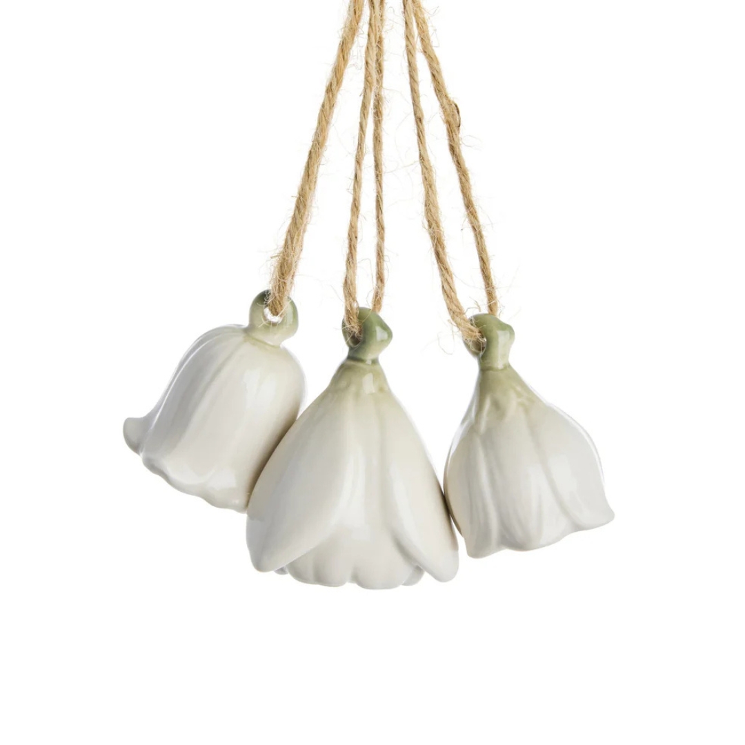 Blumenornament Dehlia weiß