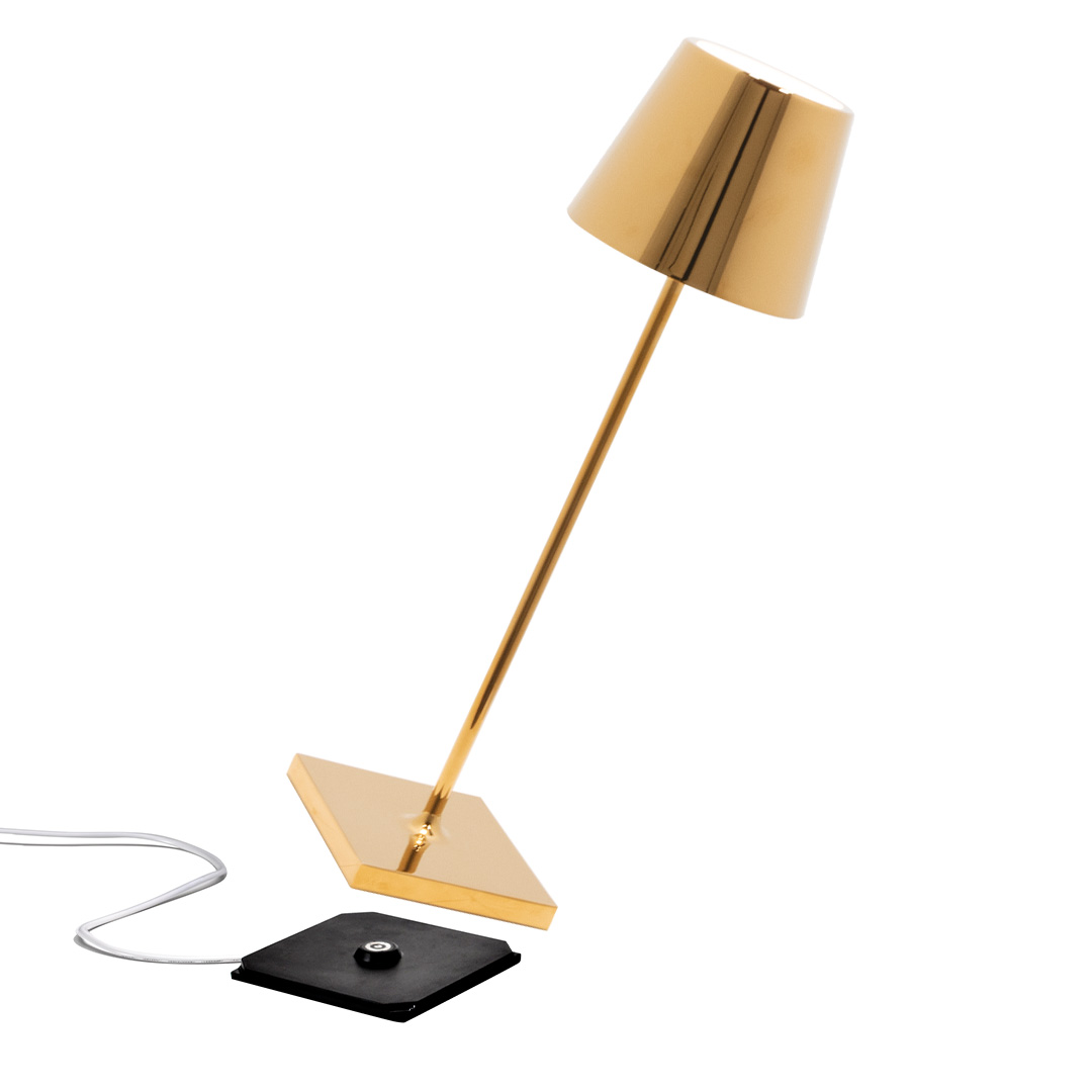 Tischlampe gold glänz,11,1x38 POLDINA