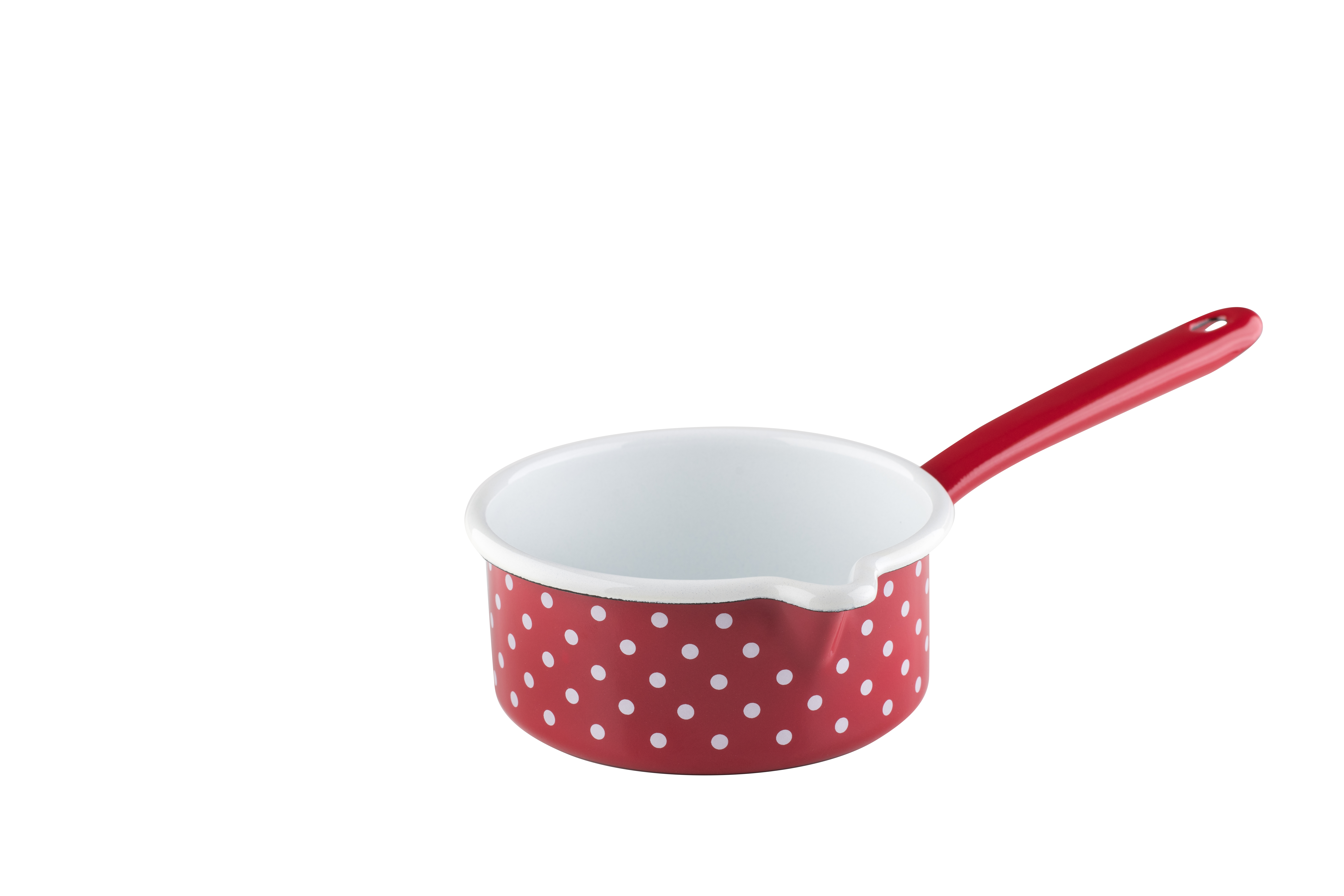 COUNTRY_Puenktchen_rot_Stielkasserolle_14cm_0036-077 Stielkasserolle Pünktchen Rot