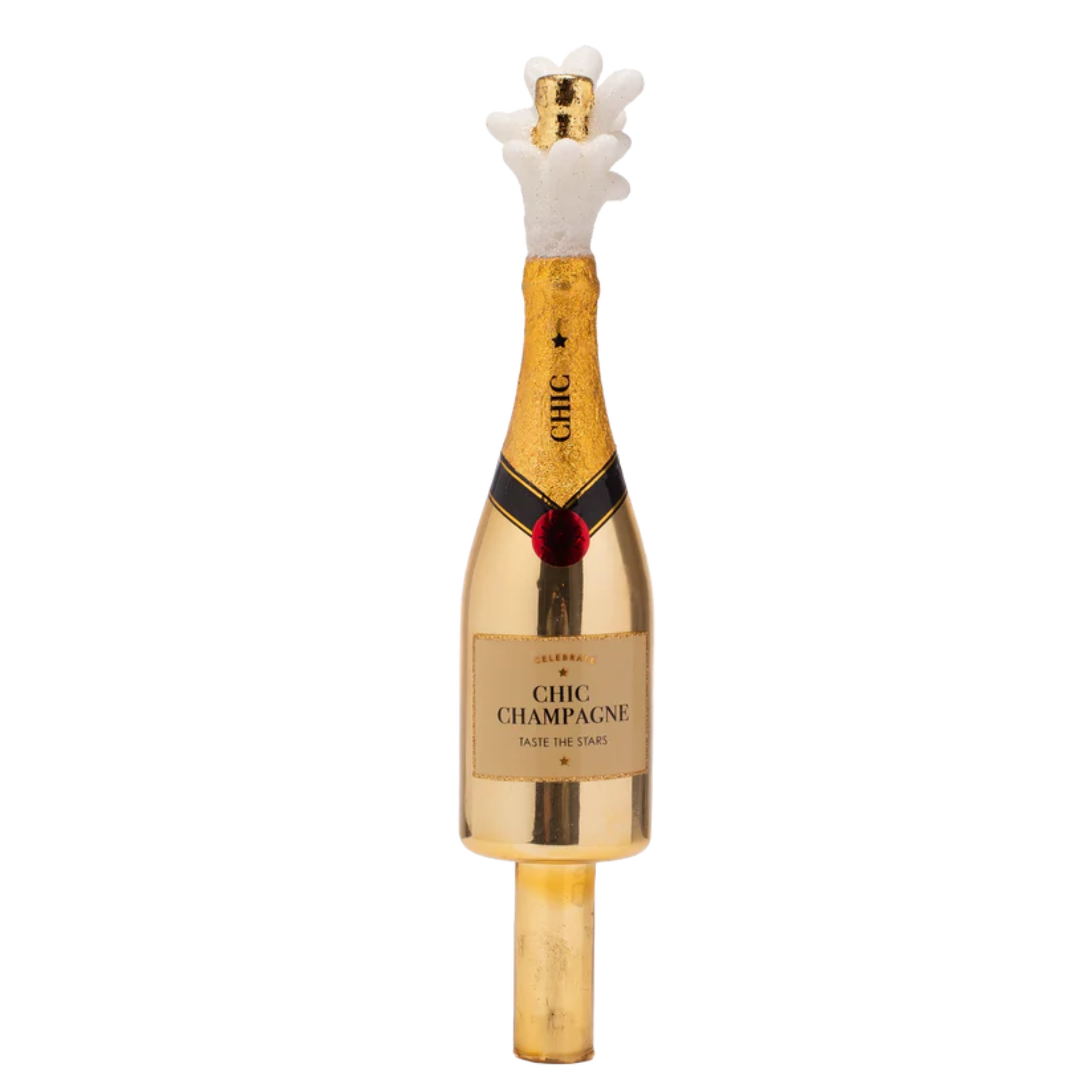Baumspitze Champagnerflasche