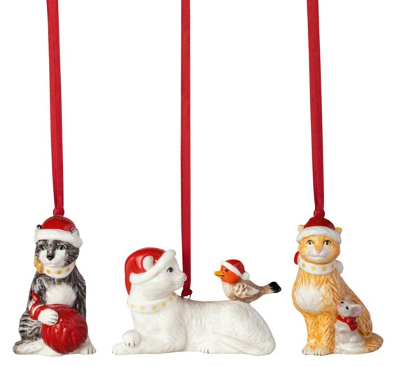 Ornamente Katzen 3tlg.