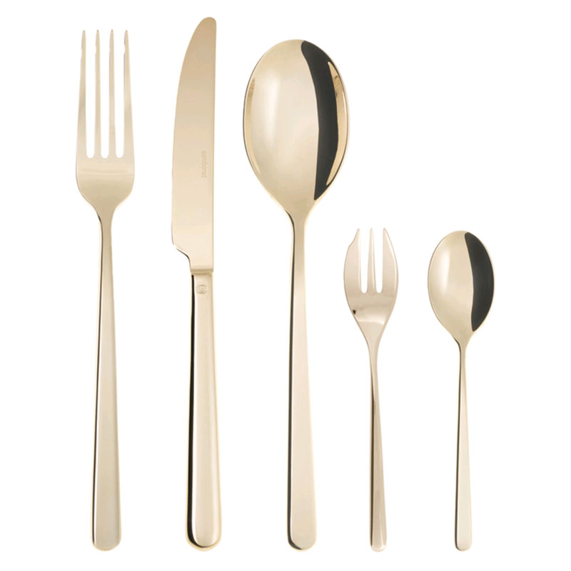 linear_champ Besteckgarnitur 30tlg. Linear Champagne PVD