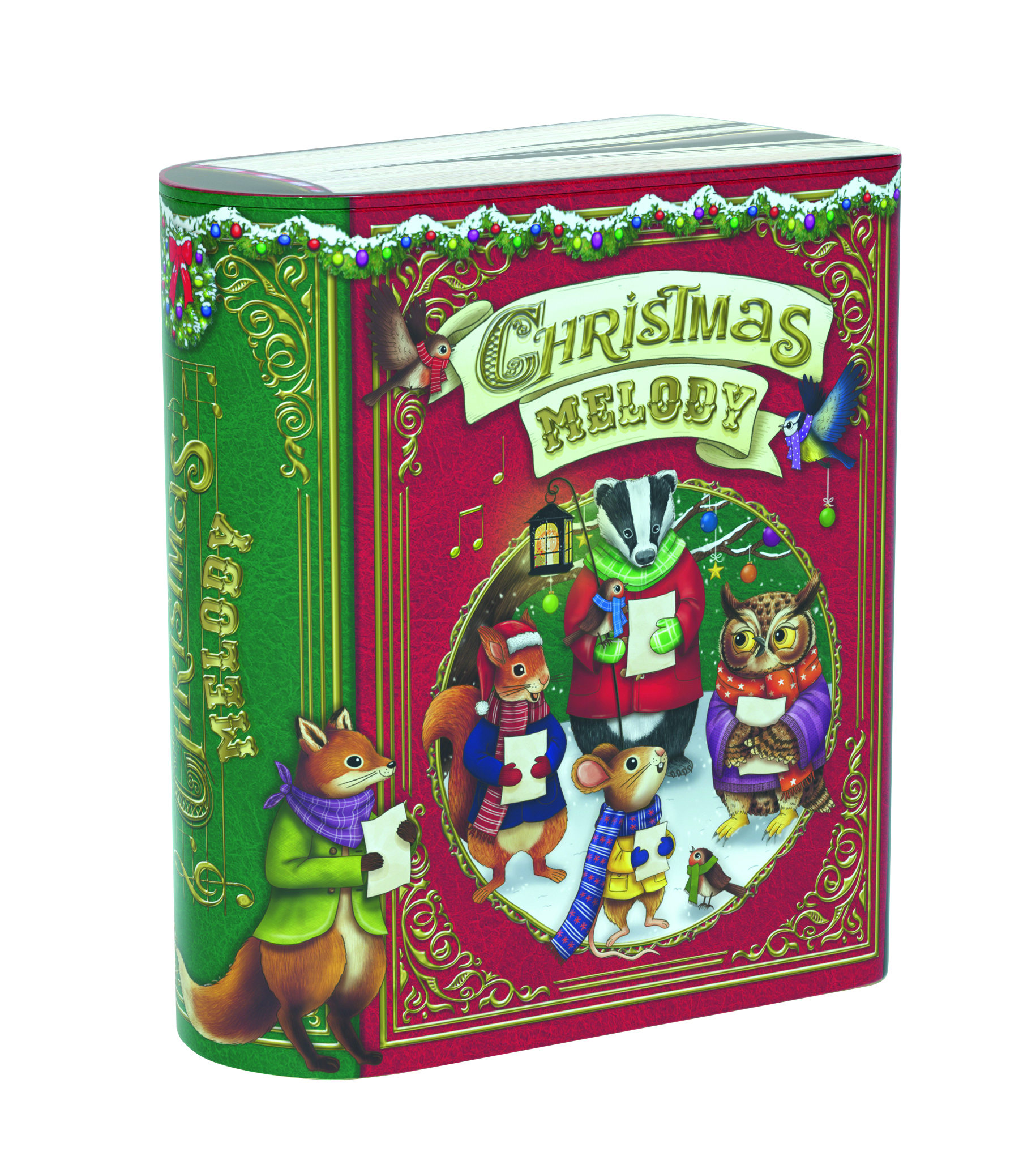 Keksdose Buch Klein Xmas Melody Rot