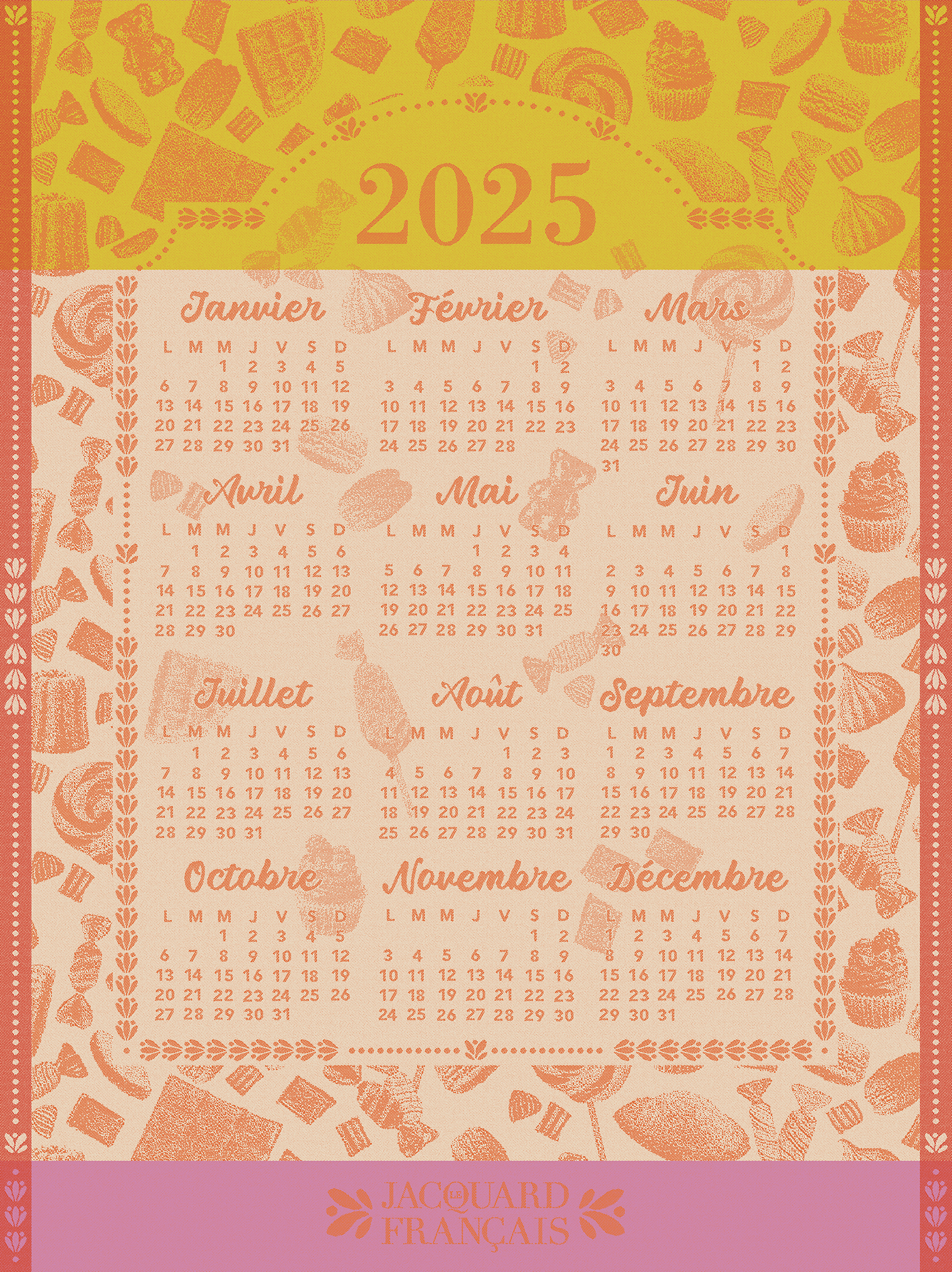 Geschirrtuch Calendrier 2025