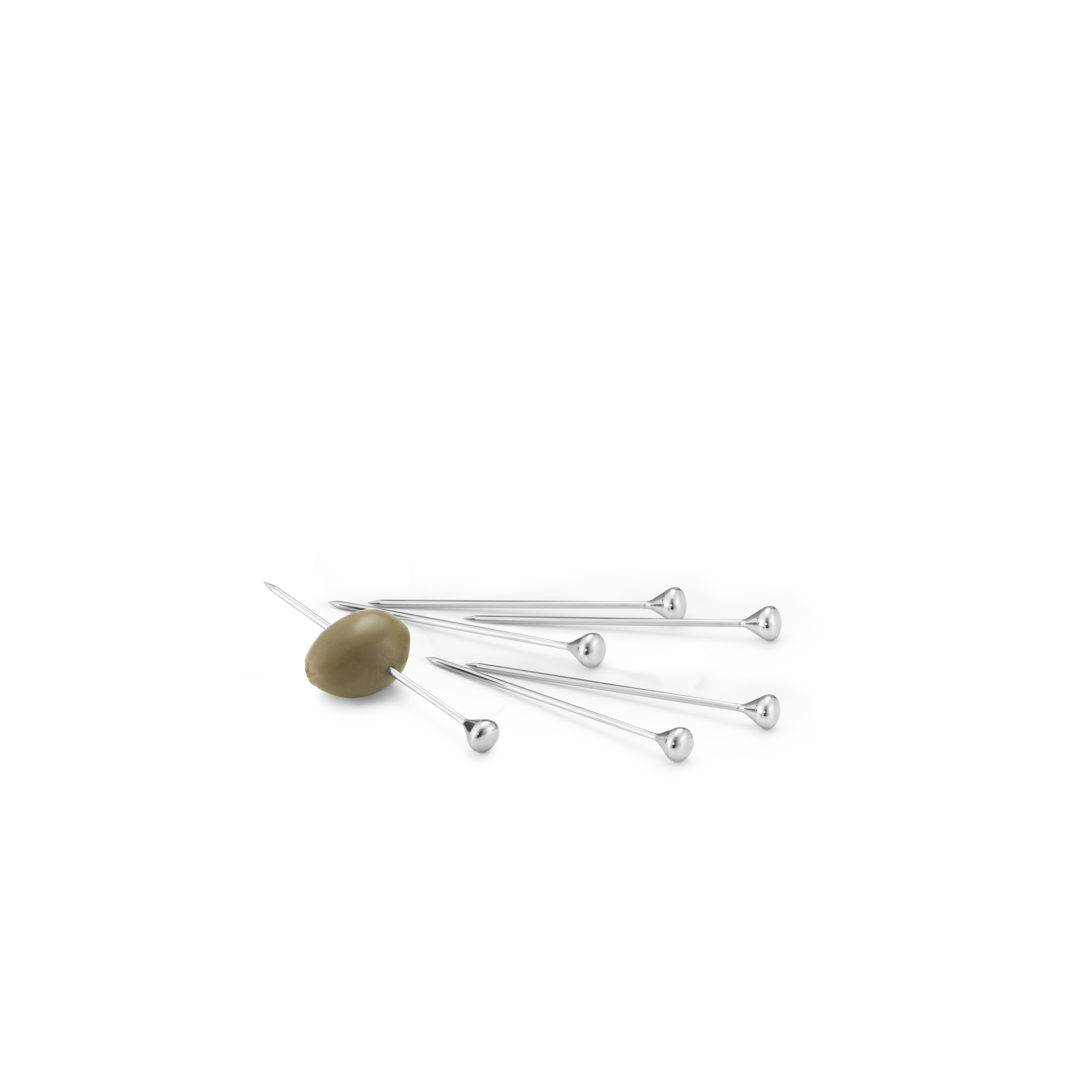 Food- oder Cocktailsticks 6 Stück Edelstahl Sky