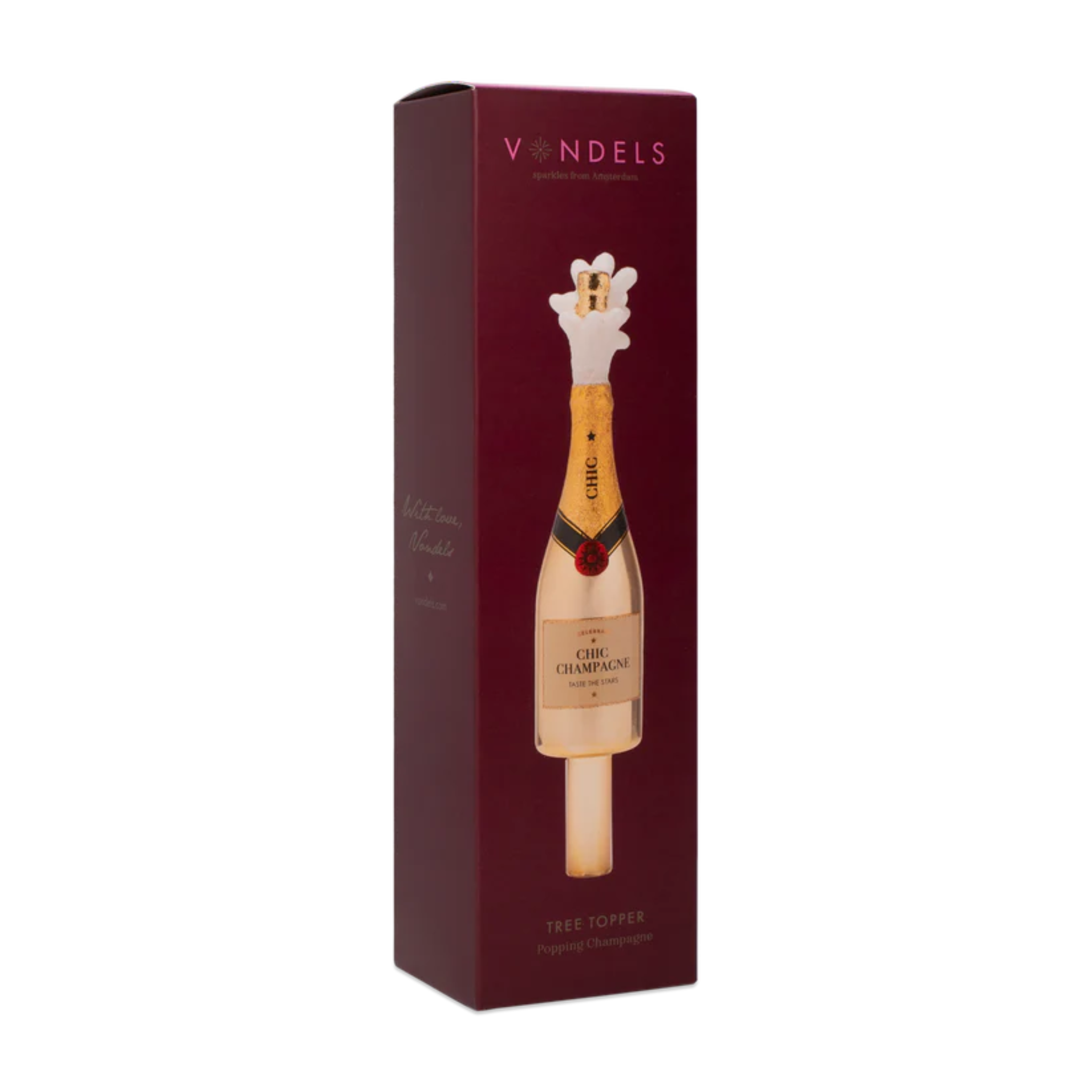 Baumspitze Champagnerflasche