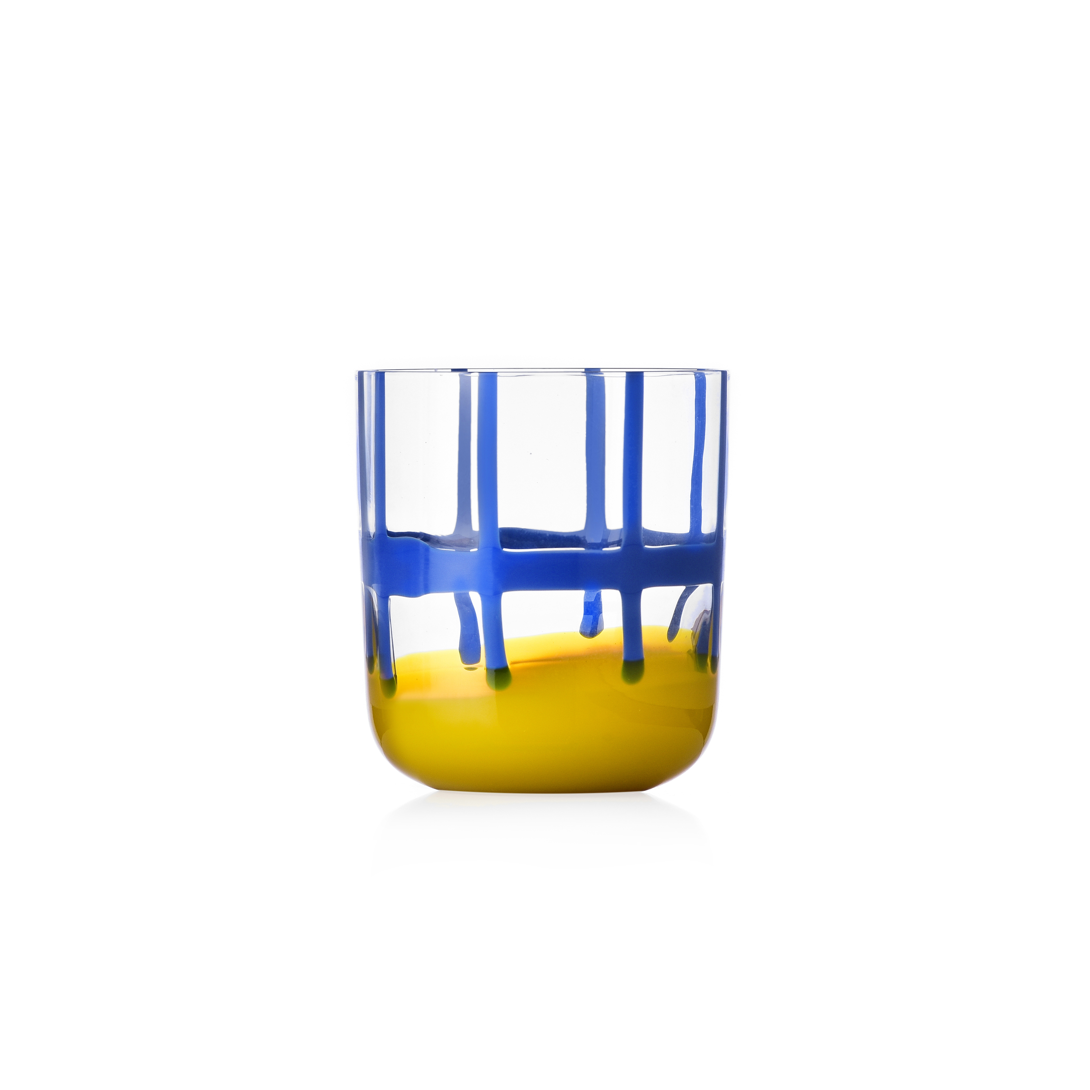 Glas Gesti - Blau/Gelb