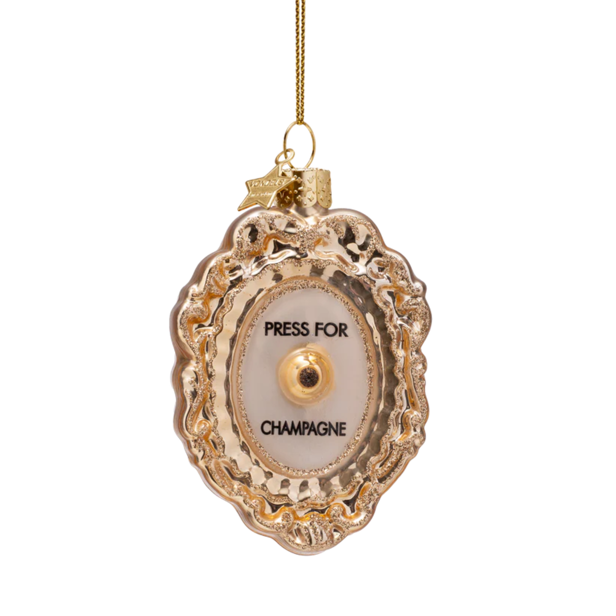 Ornament Glaspresse Champagner
