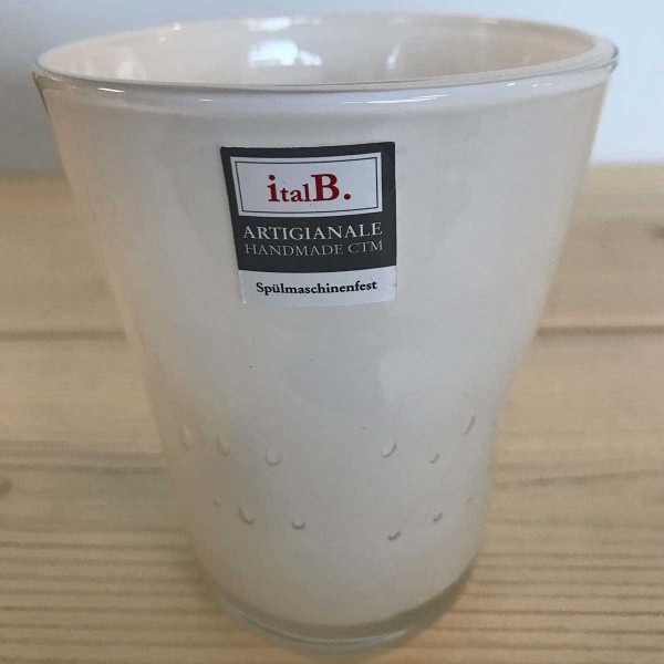 italB Wasserglas weiss 0,3L Keramik LAGUNA AQUA