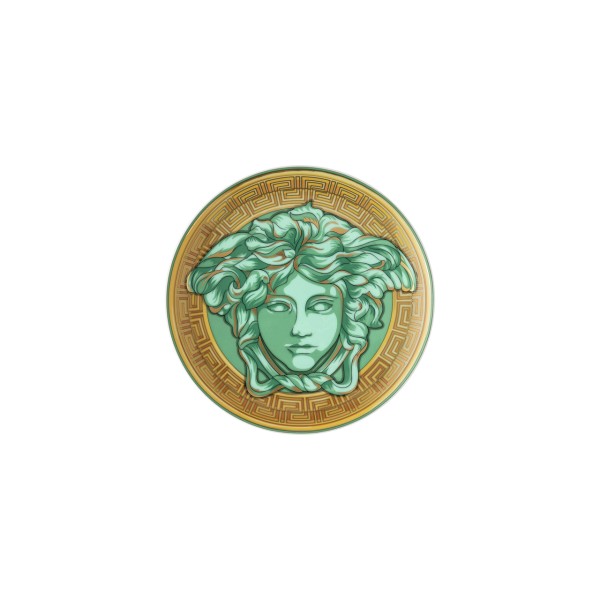 Versace Teller flach 17cm VERSACE MEDUSA AMPLIFIED GREEN COIN