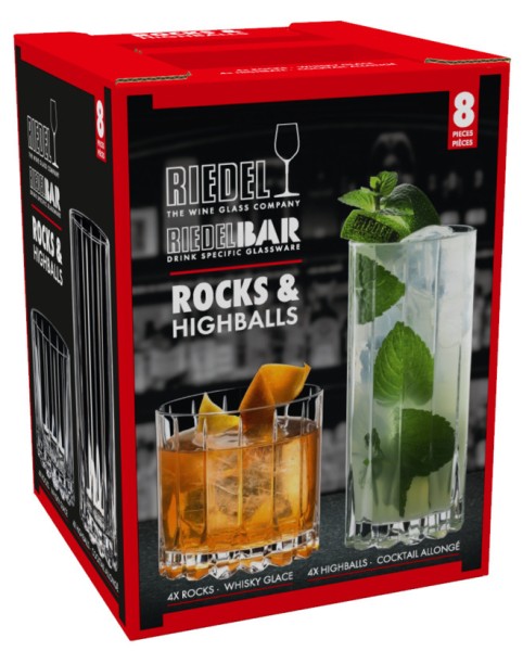 Riedel Rocks & Highball Set 8tlg. DRINK SPECIFIC