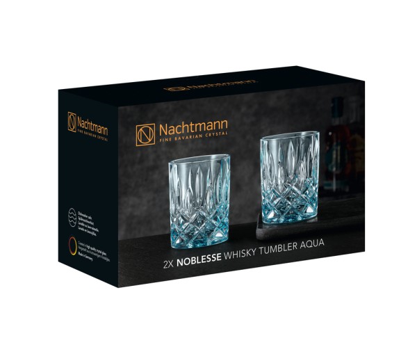 Nachtmann Whiskybecher oder Wasserglas aqua 2 Stück NOBLESSE