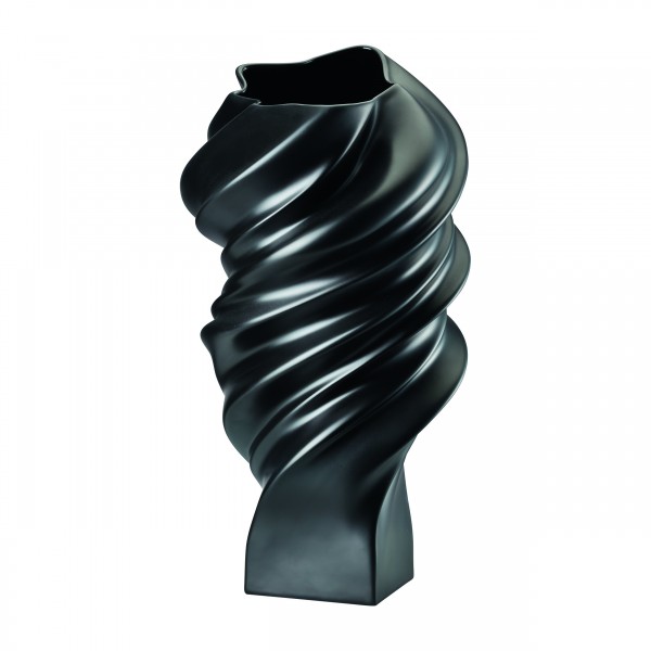 Rosenthal Vase 32cm schwarz matt SQUALL