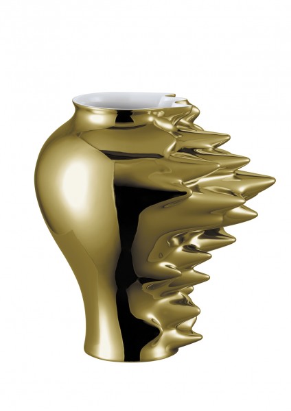 Rosenthal Vase 27cm FAST GOLD TITANISIERT