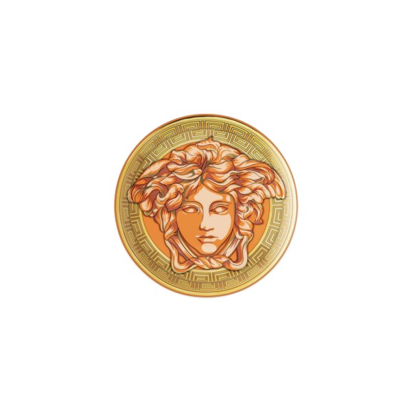 Versace Teller flach 17cm VERSACE MEDUSA AMPLIFIED ORANGE COIN